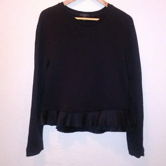 black ruffle sweatshirt